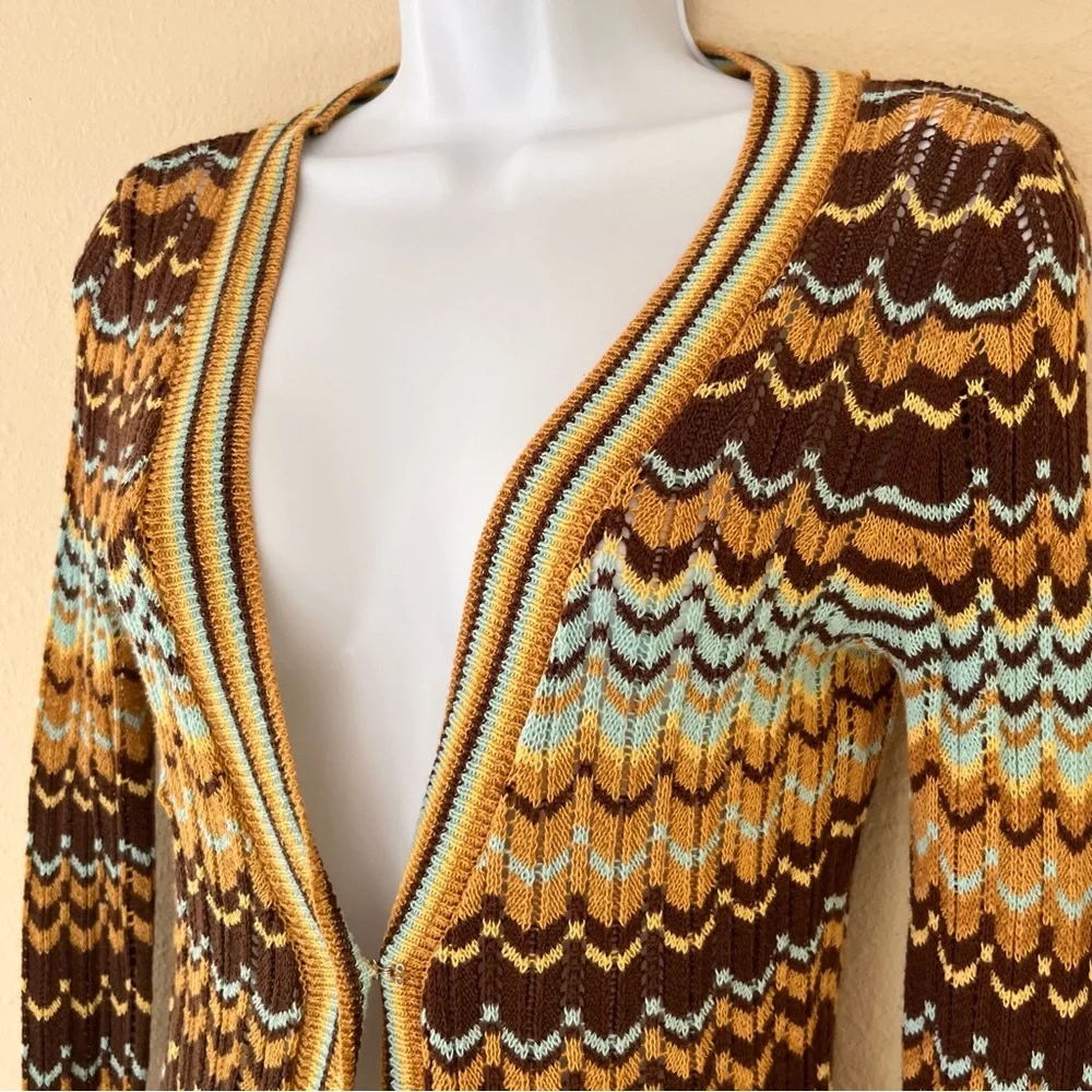 Vintage‎ Y2K Wet Seal Cardigan Sweater Small Crochet Boho Festival Alternative